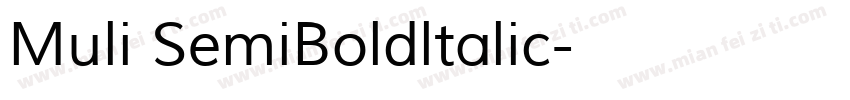 Muli SemiBoldltalic字体转换